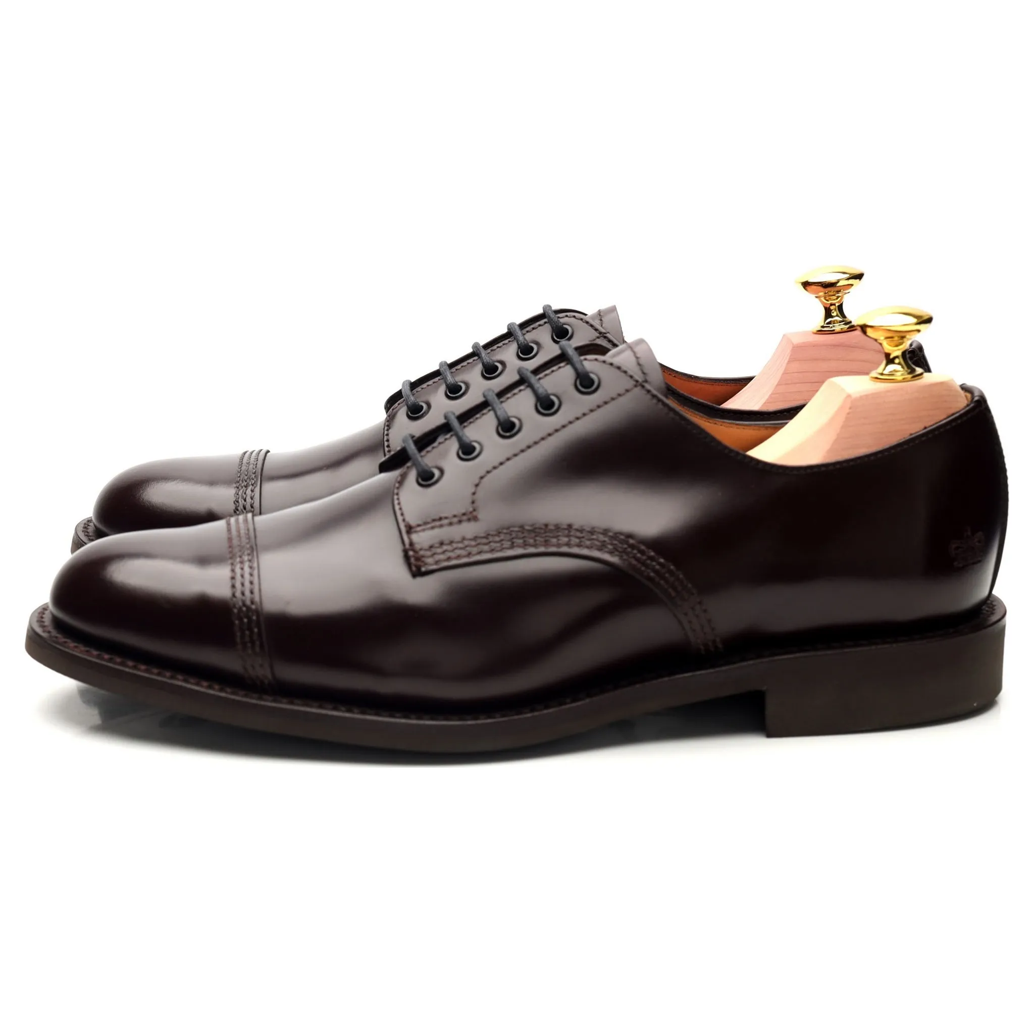 '1128' Burgundy Leather Derby UK 7.5 F