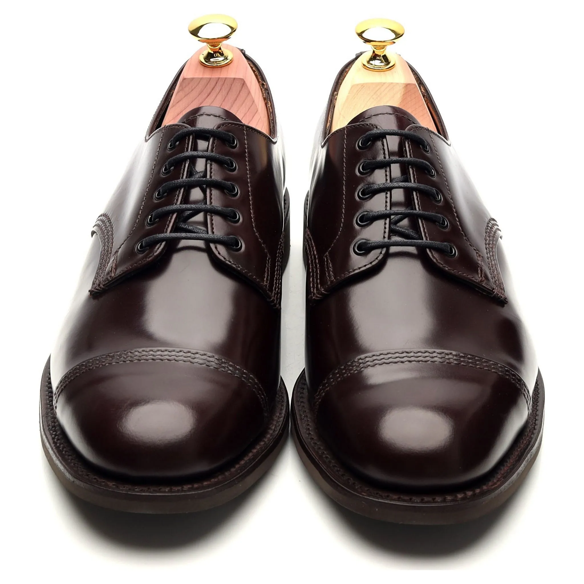 '1128' Burgundy Leather Derby UK 7.5 F
