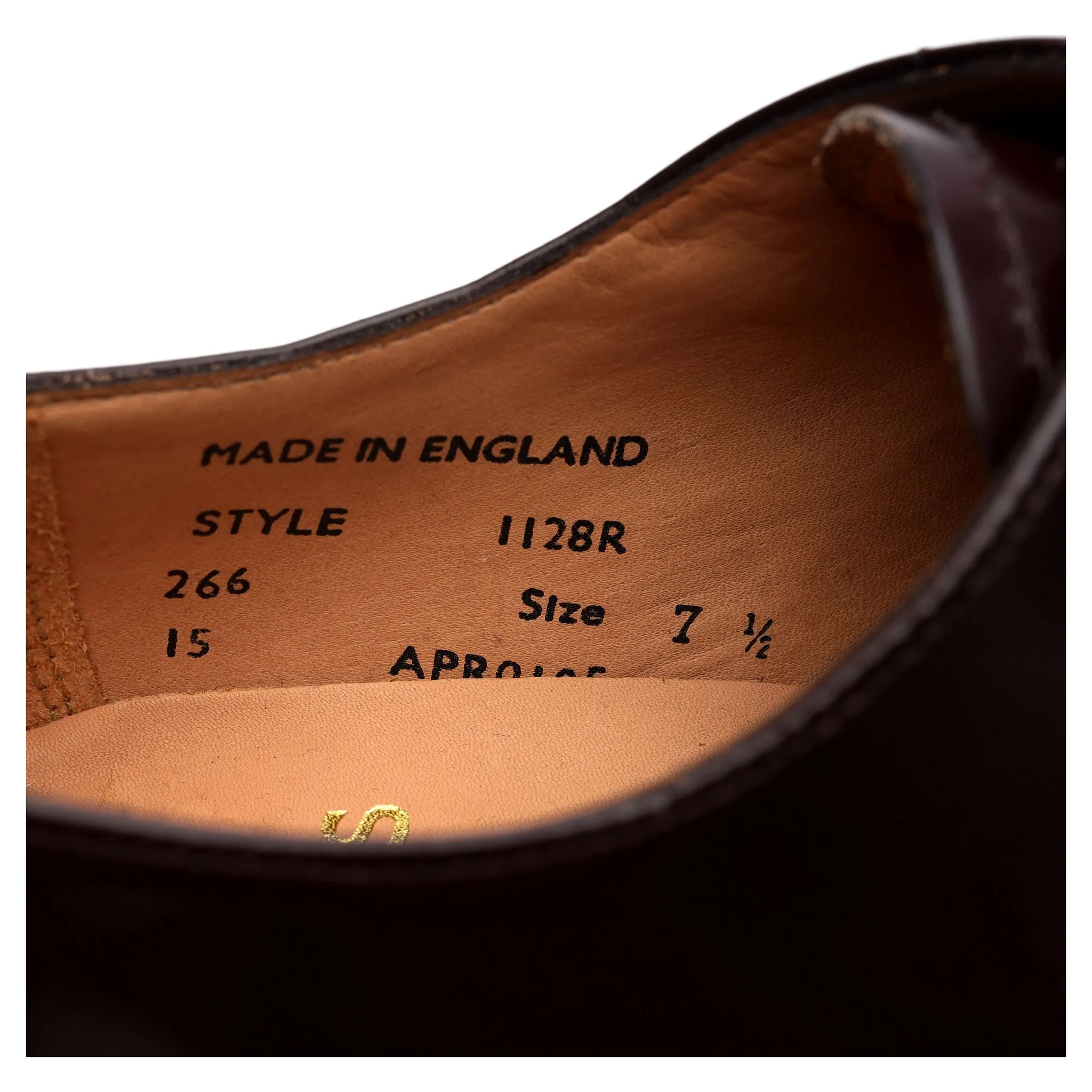 '1128' Burgundy Leather Derby UK 7.5 F