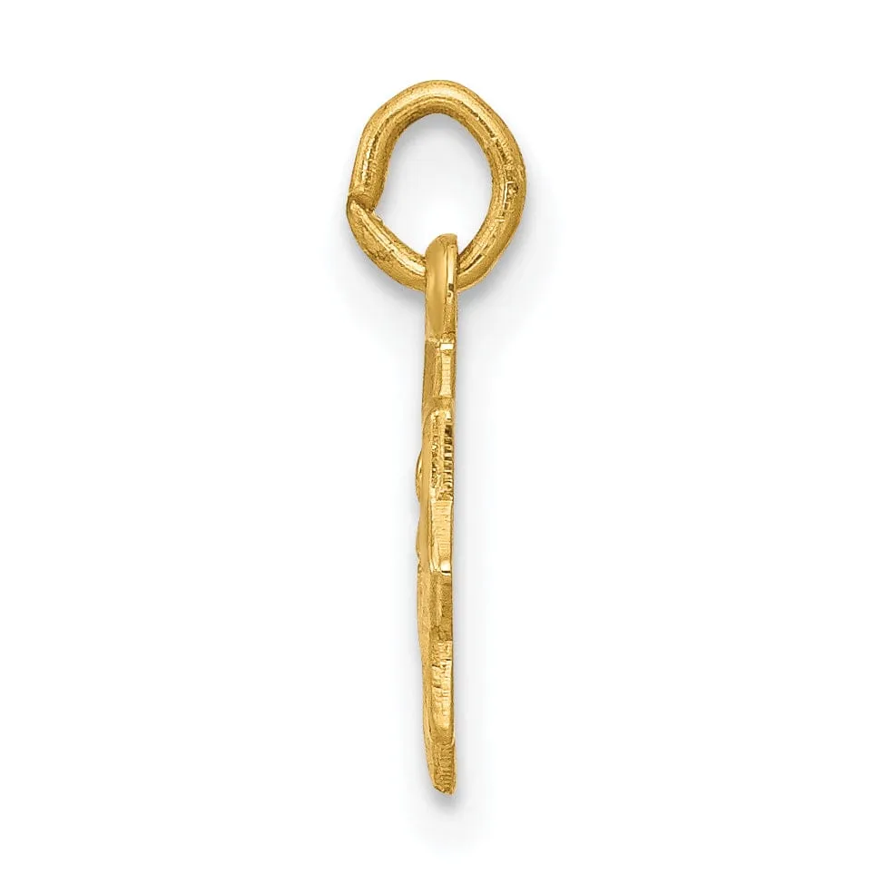 14k Yellow Gold Blessed Mary Pendant