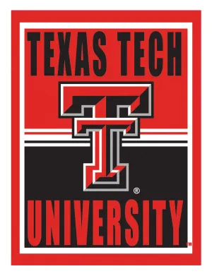 15.5"L x 11.5"H Medium Metal Wall Sign, Texas Tech University,6m963usm