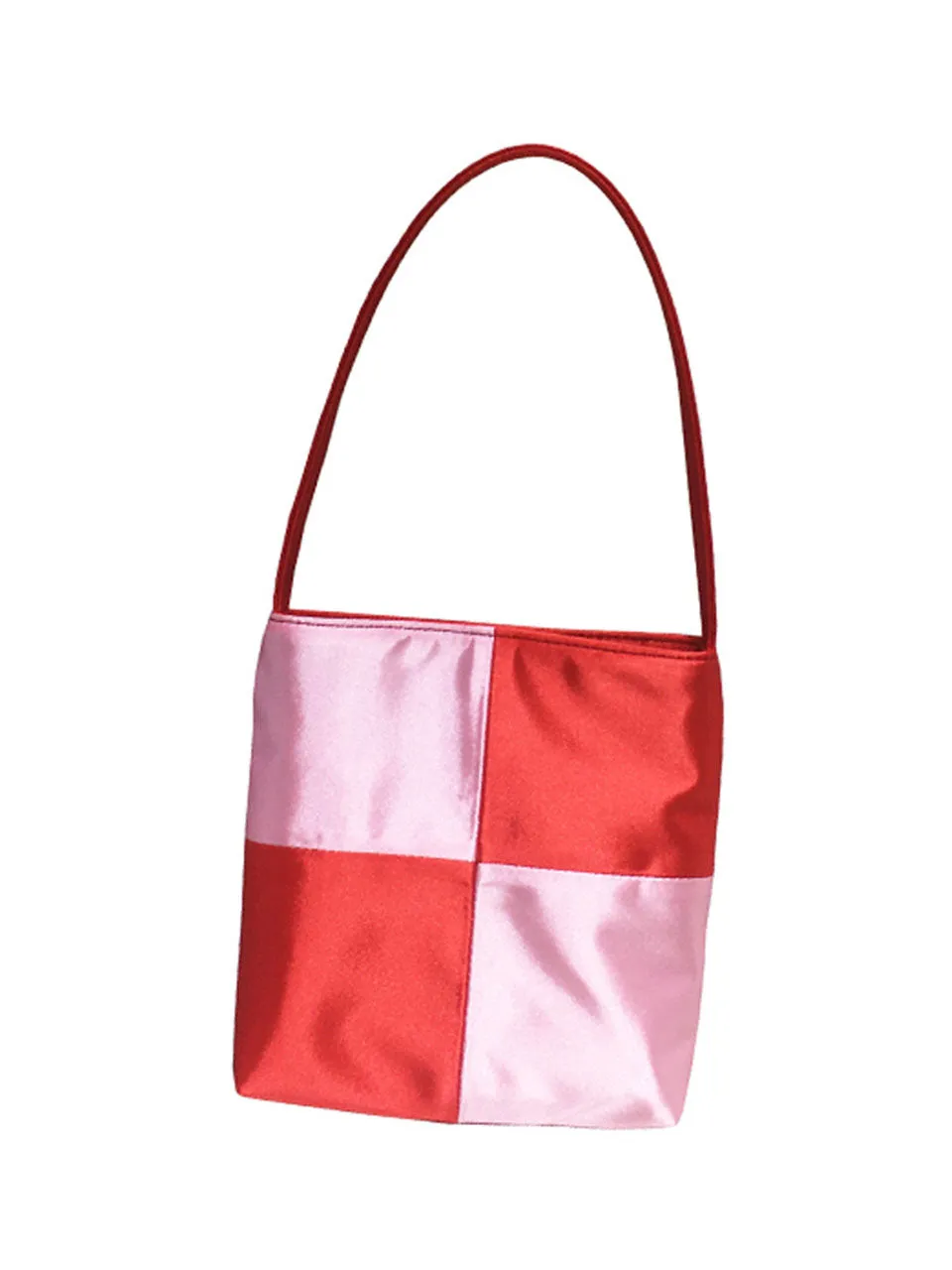 1950S Sweet Checkerboard Silk Party Bag Vintage Handbag