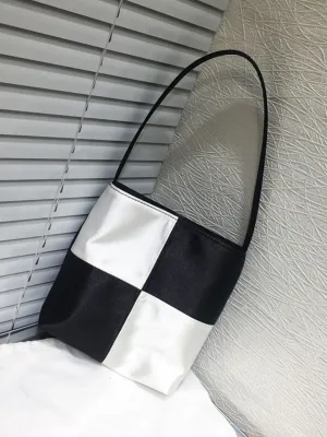 1950S Sweet Checkerboard Silk Party Bag Vintage Handbag