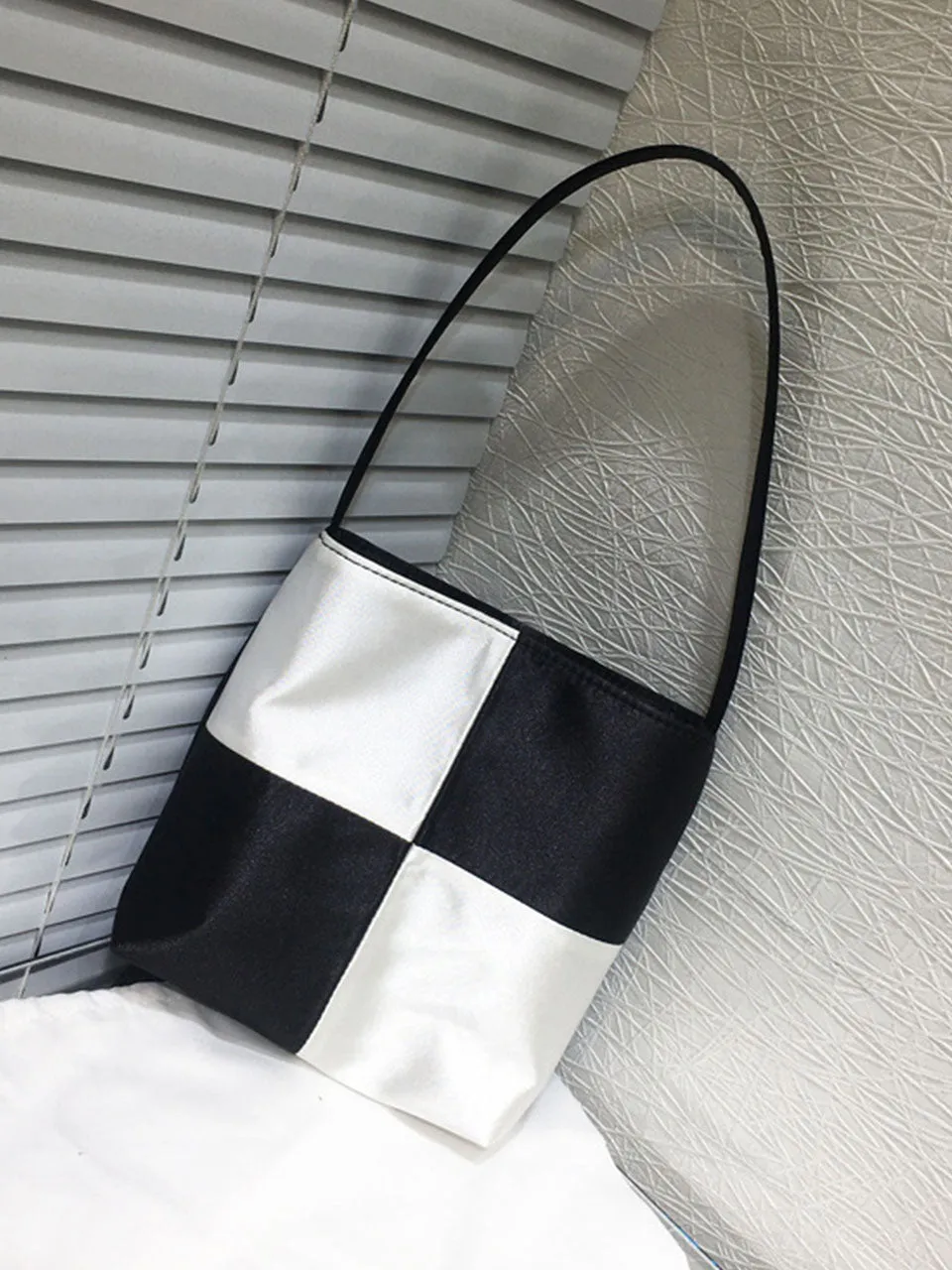 1950S Sweet Checkerboard Silk Party Bag Vintage Handbag