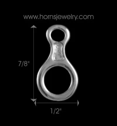 20 mm Figure 8 Descender Pendant - Sterling - Rock Climbing Jewelry