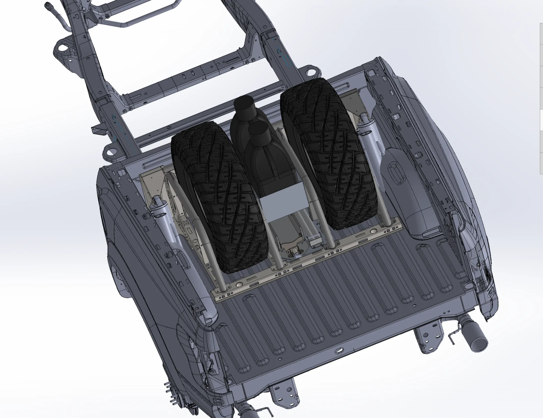 2021  Raptor 5-Link Rear Bed Organizer - 3.0x16 Coil Over or 3.5x16 Bypass Shock