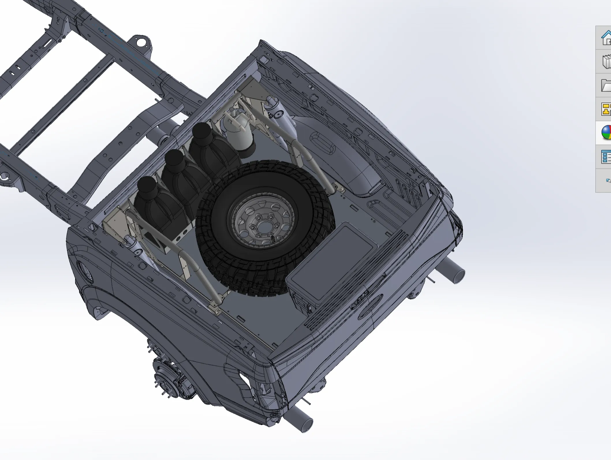 2021  Raptor 5-Link Rear Bed Organizer - 3.0x16 Coil Over or 3.5x16 Bypass Shock