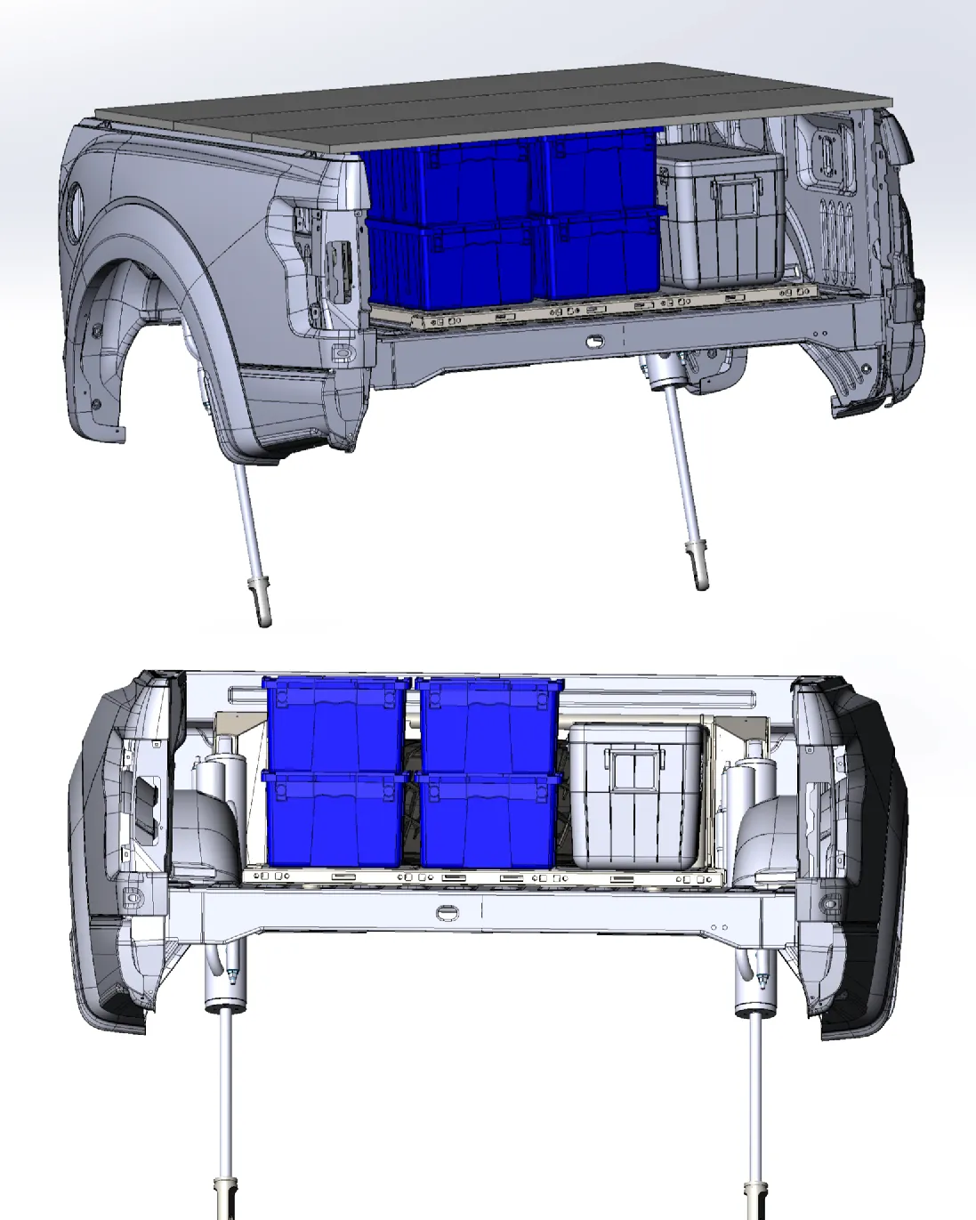 2021  Raptor 5-Link Rear Bed Organizer - 3.0x16 Coil Over or 3.5x16 Bypass Shock