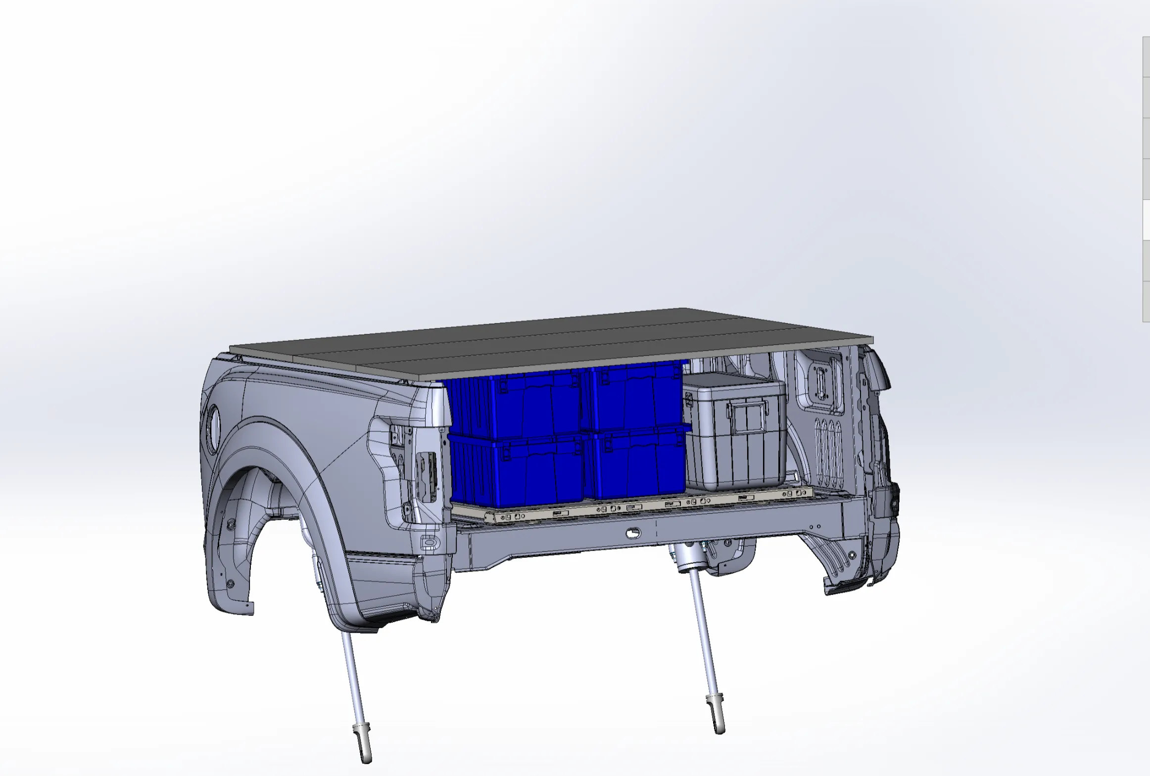 2021  Raptor 5-Link Rear Bed Organizer - 3.0x16 Coil Over or 3.5x16 Bypass Shock