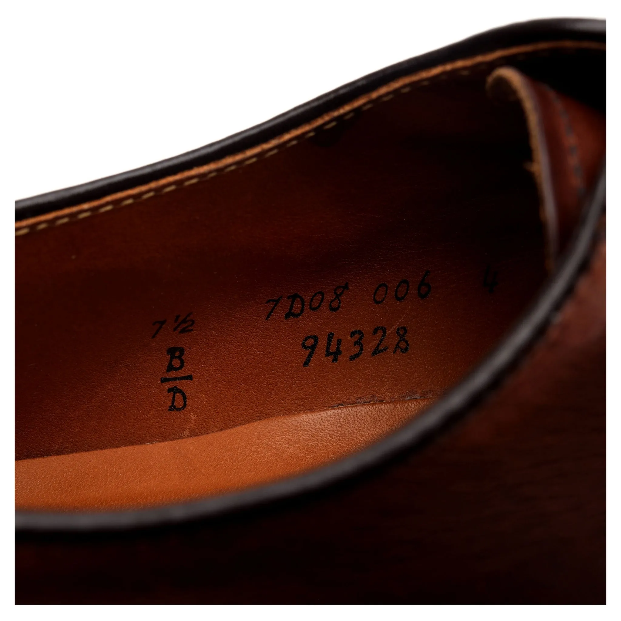 '9432S' Brown Leather Derby UK 7 US 7.5