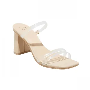 A New Day Womens Stacy Mule Heels 89530503 Clear Brown 8.5M