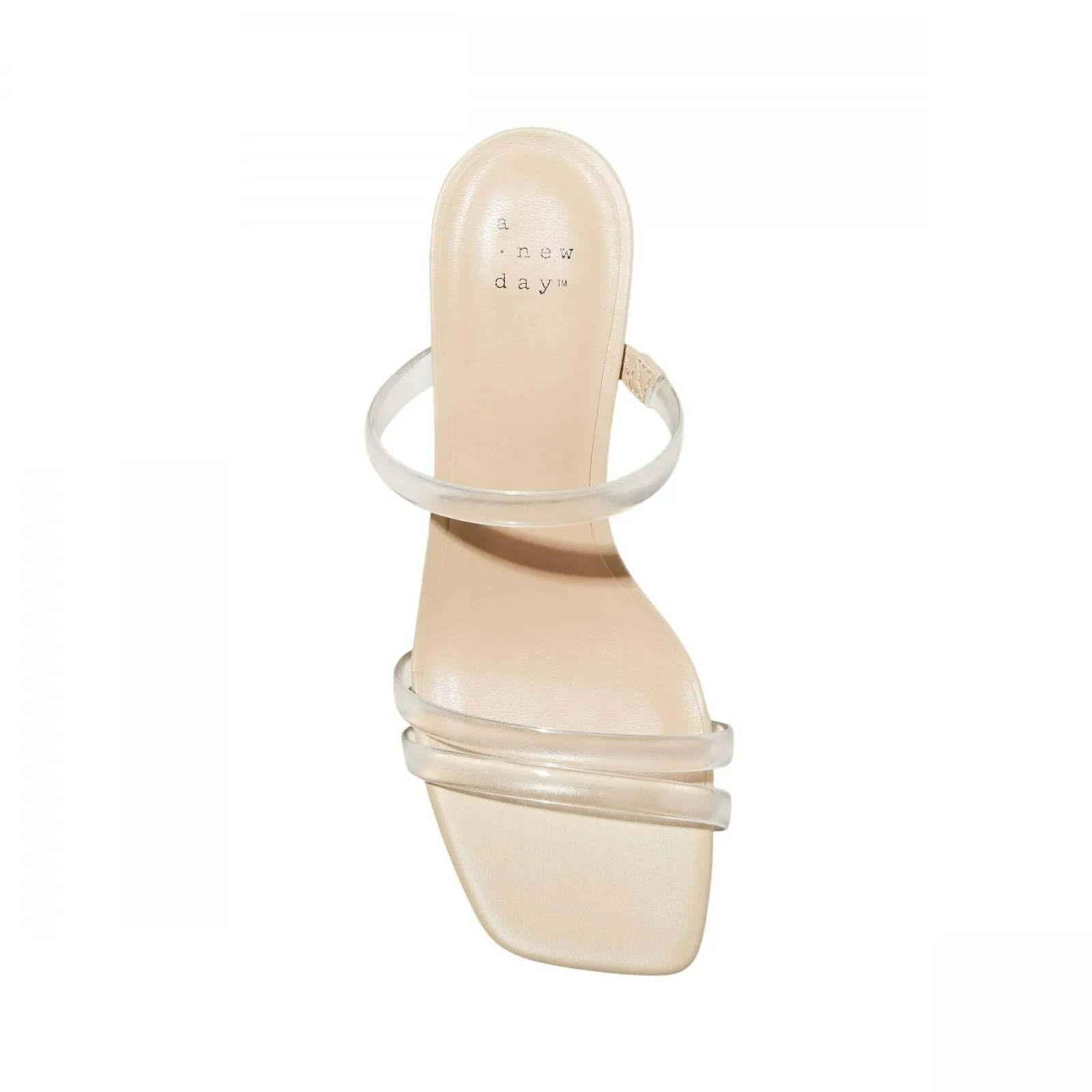 A New Day Womens Stacy Mule Heels 89530503 Clear Brown 8.5M