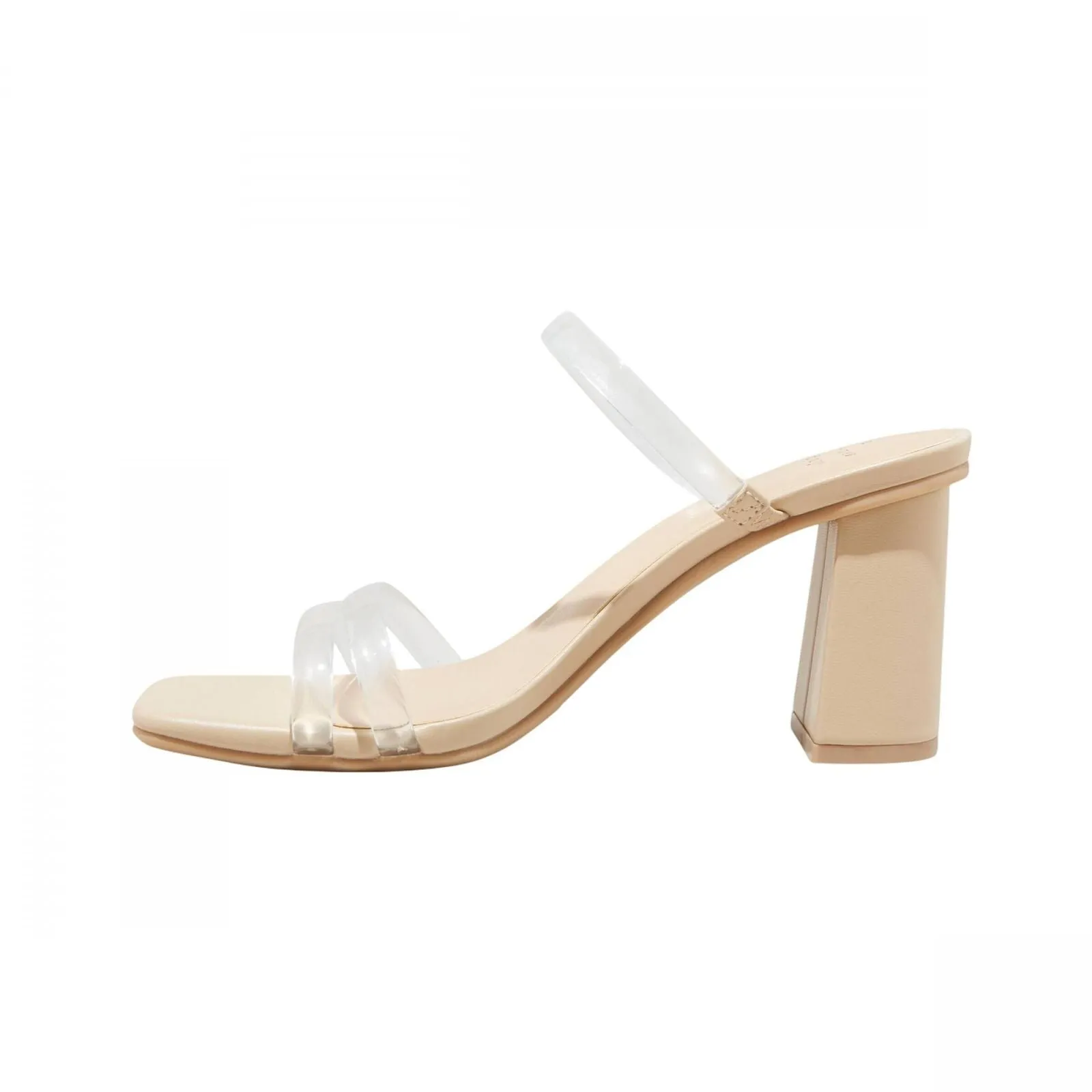 A New Day Womens Stacy Mule Heels 89530503 Clear Brown 8.5M