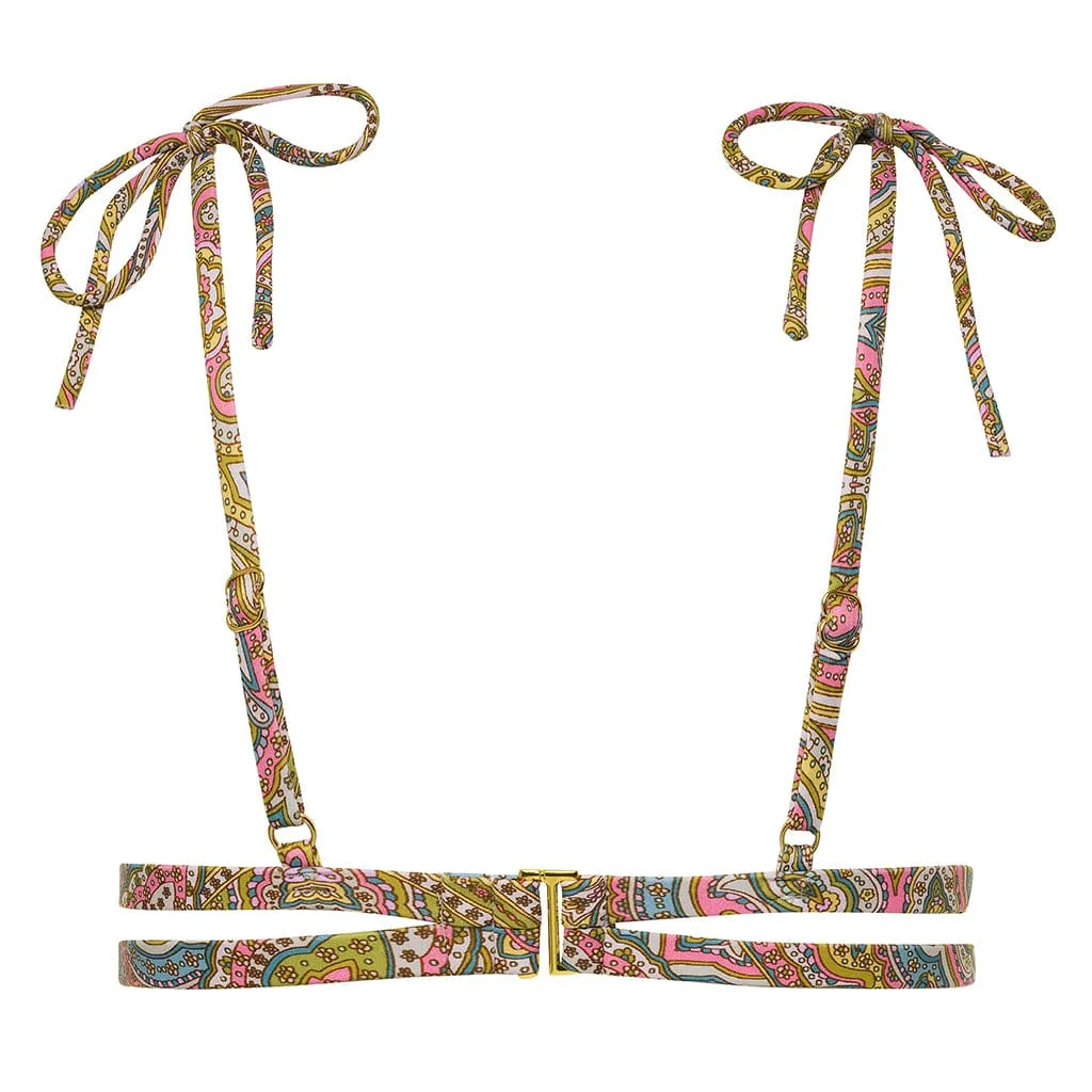 Ali Paisley Palua Ties Bikini Top