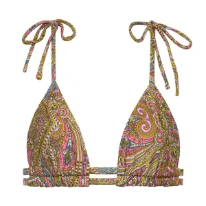Ali Paisley Palua Ties Bikini Top