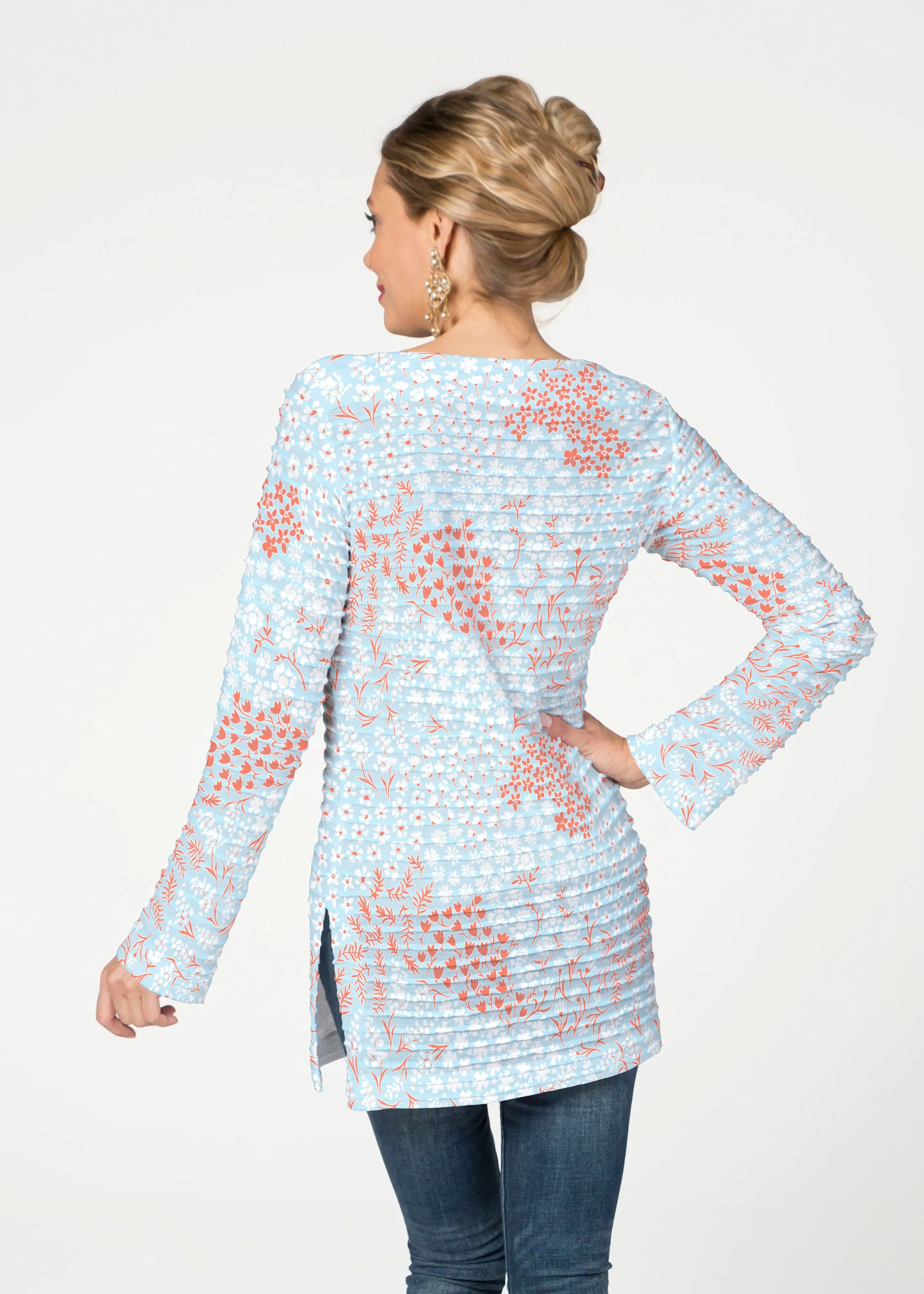 Annabelle (8040) ~ Banded Boatneck Tunic