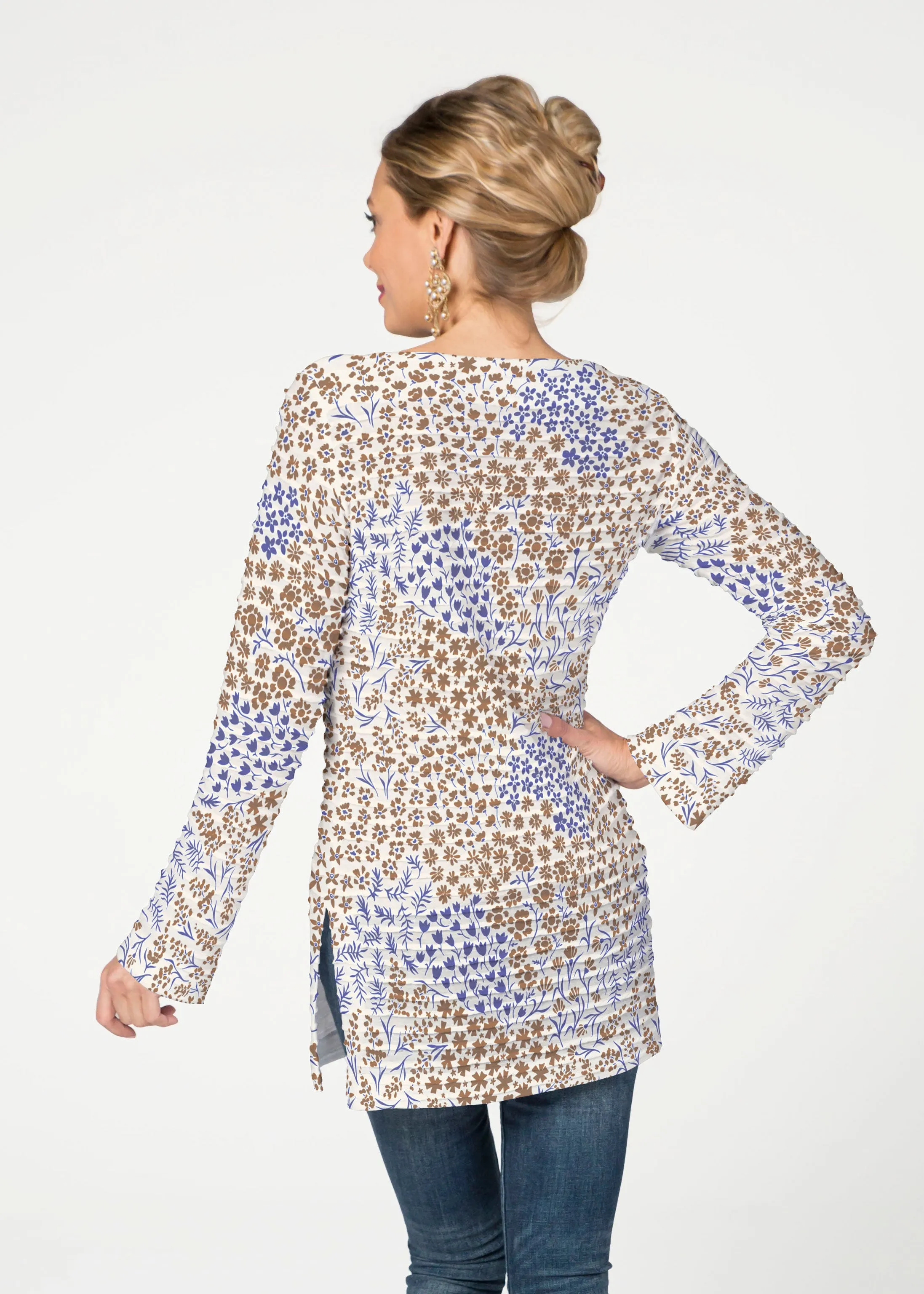 Annabelle Autumn (8058) ~ Banded Boatneck Tunic