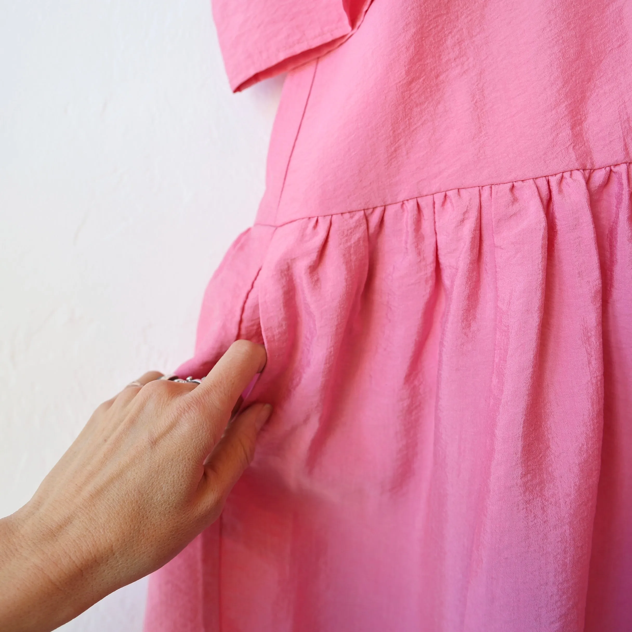 Apuntob Silk Easy Dress - Pink