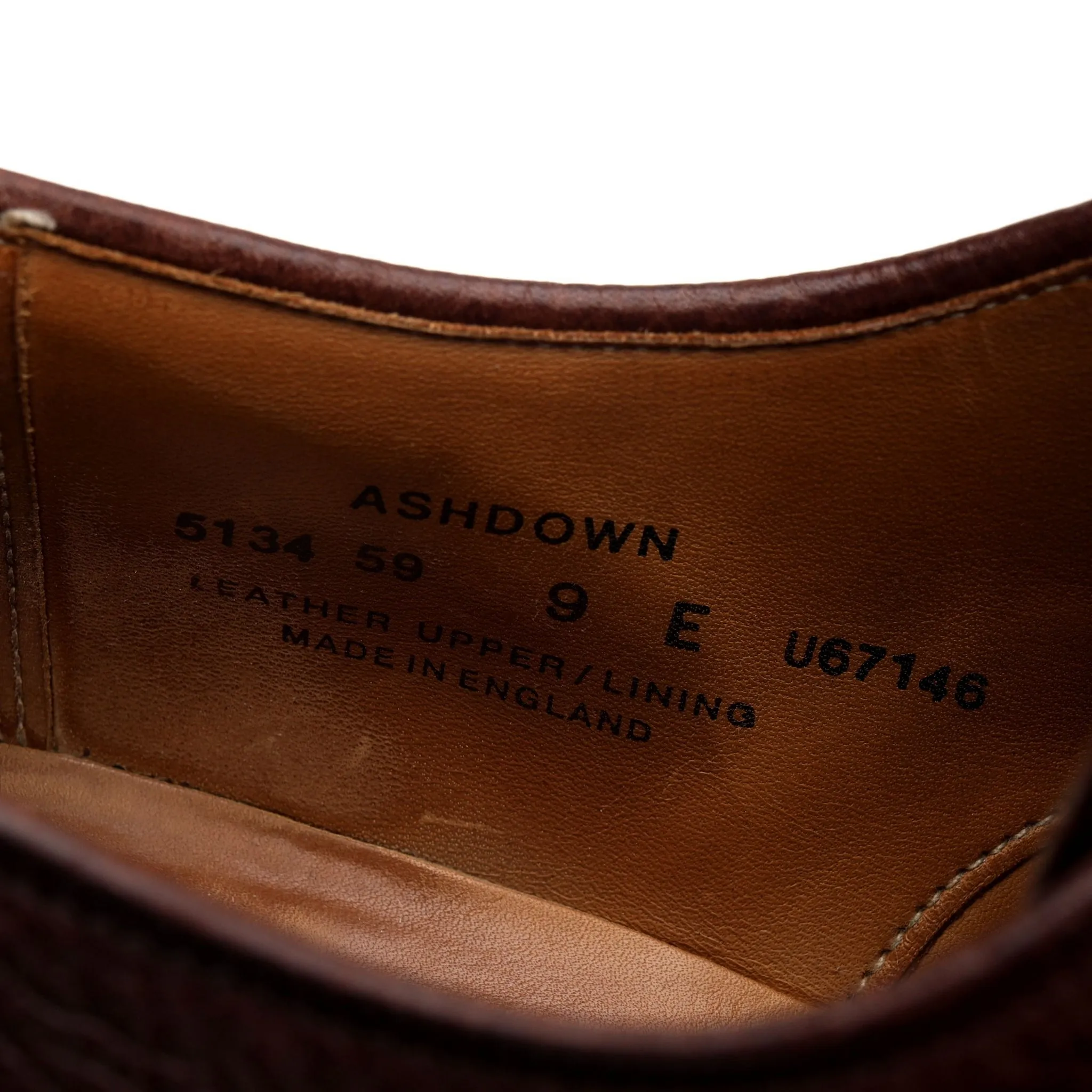 'Ashdown' Dark Brown Leather Derby UK 9 E