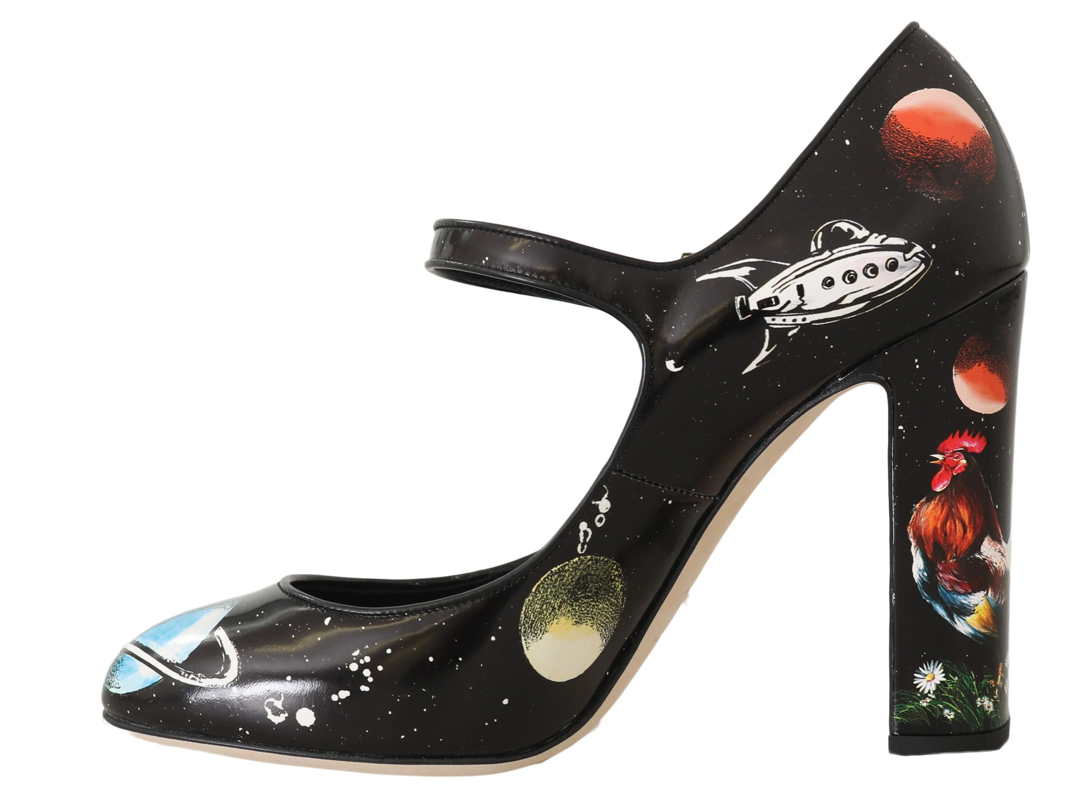 Astronaut Black Leather Crystal