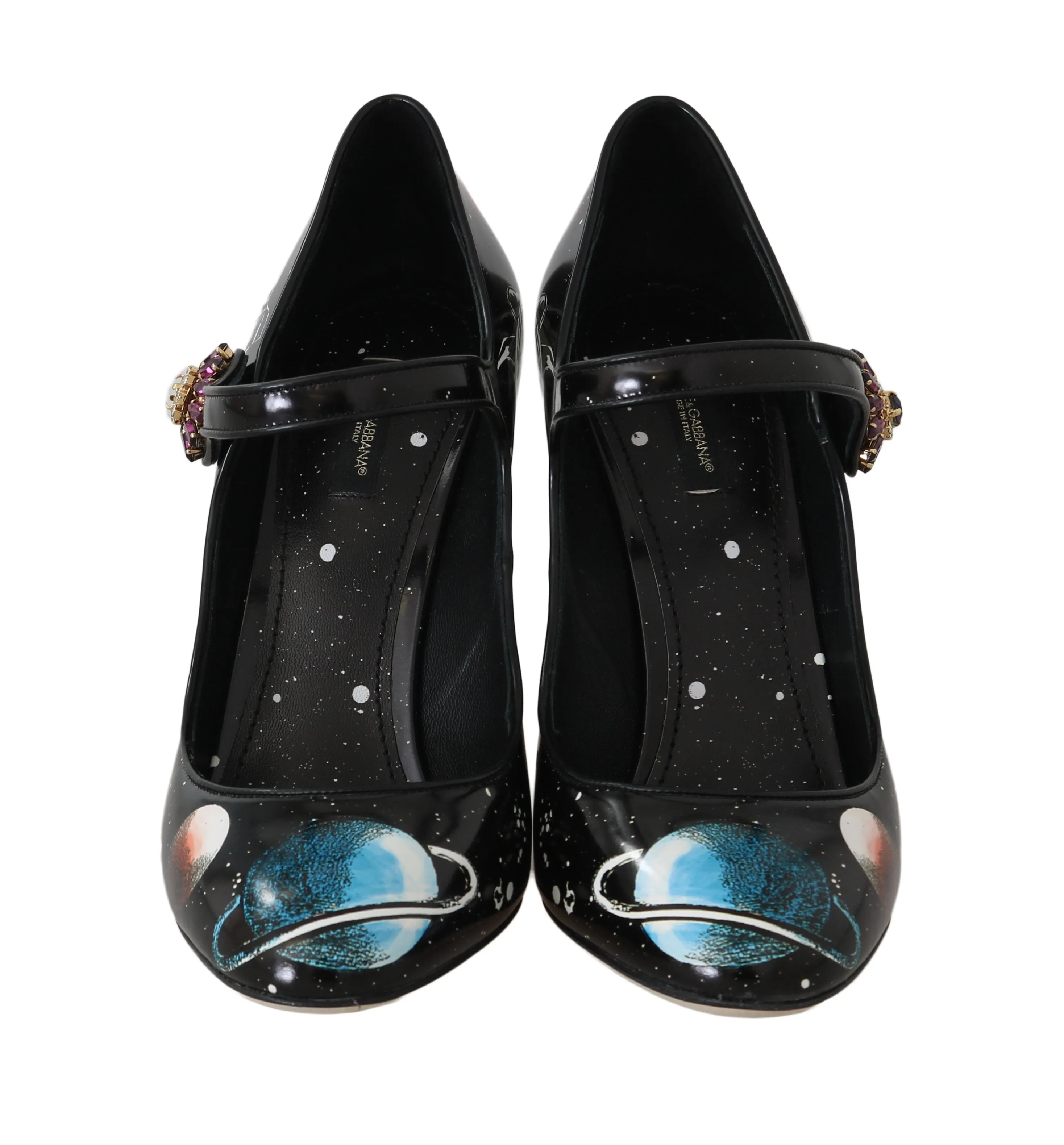 Astronaut Black Leather Crystal