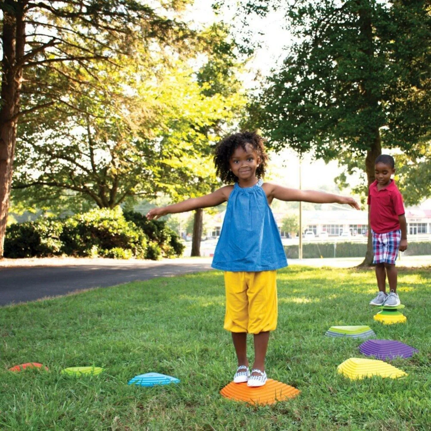 Autism-Friendly Sensory Large 6 Piece Montessori Gonge River Stones | Primary Colours