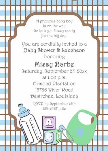 BABY GIRL & BOY THINGS CUSTOM INVITATION