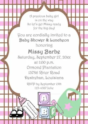 BABY GIRL & BOY THINGS CUSTOM INVITATION