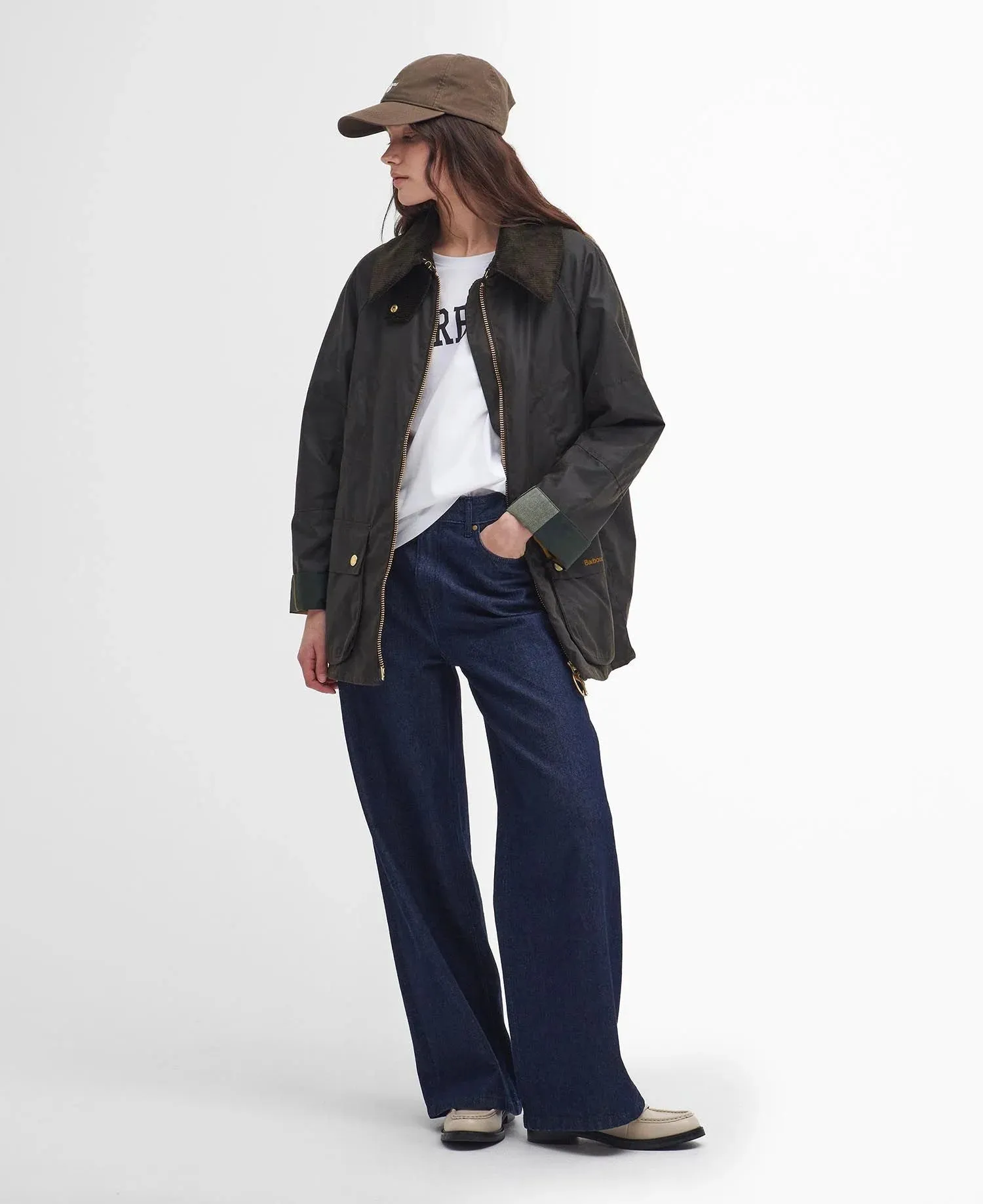Barbour Ladies Allerston wax Black and Olive