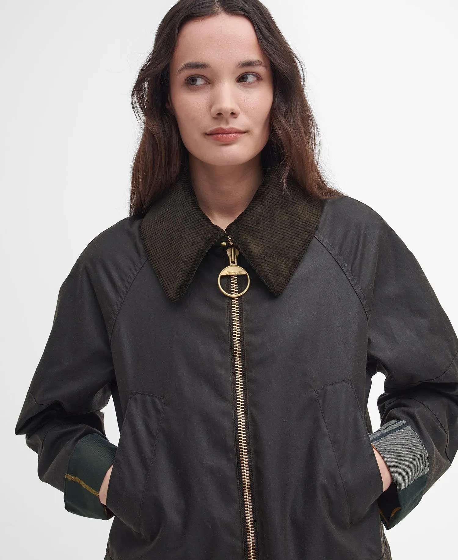 Barbour Ladies Allerston wax Black and Olive