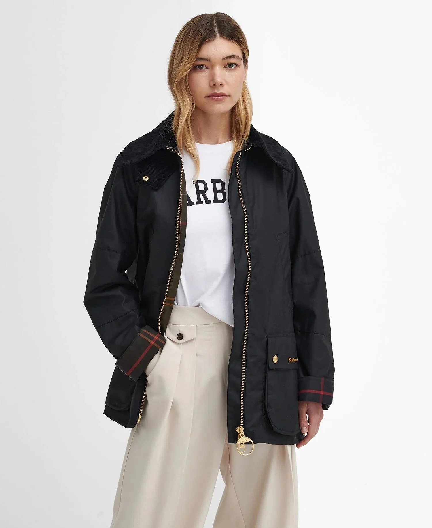 Barbour Ladies Allerston wax Black and Olive