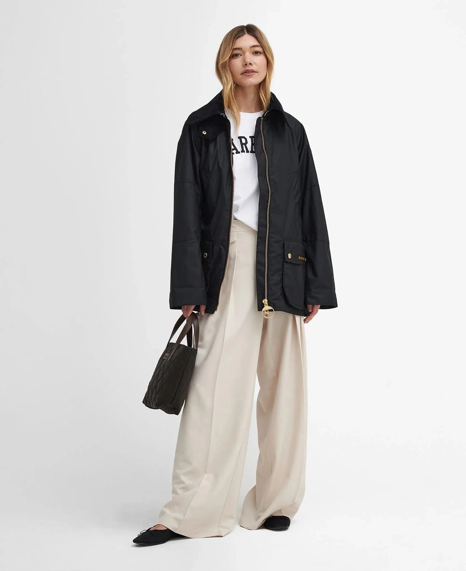Barbour Ladies Allerston wax Black and Olive