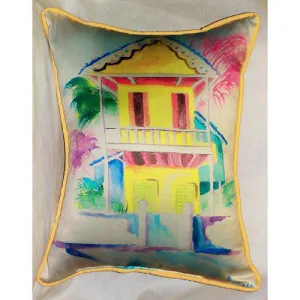 Betsy Drake West Palm Hut Yellow Pillow