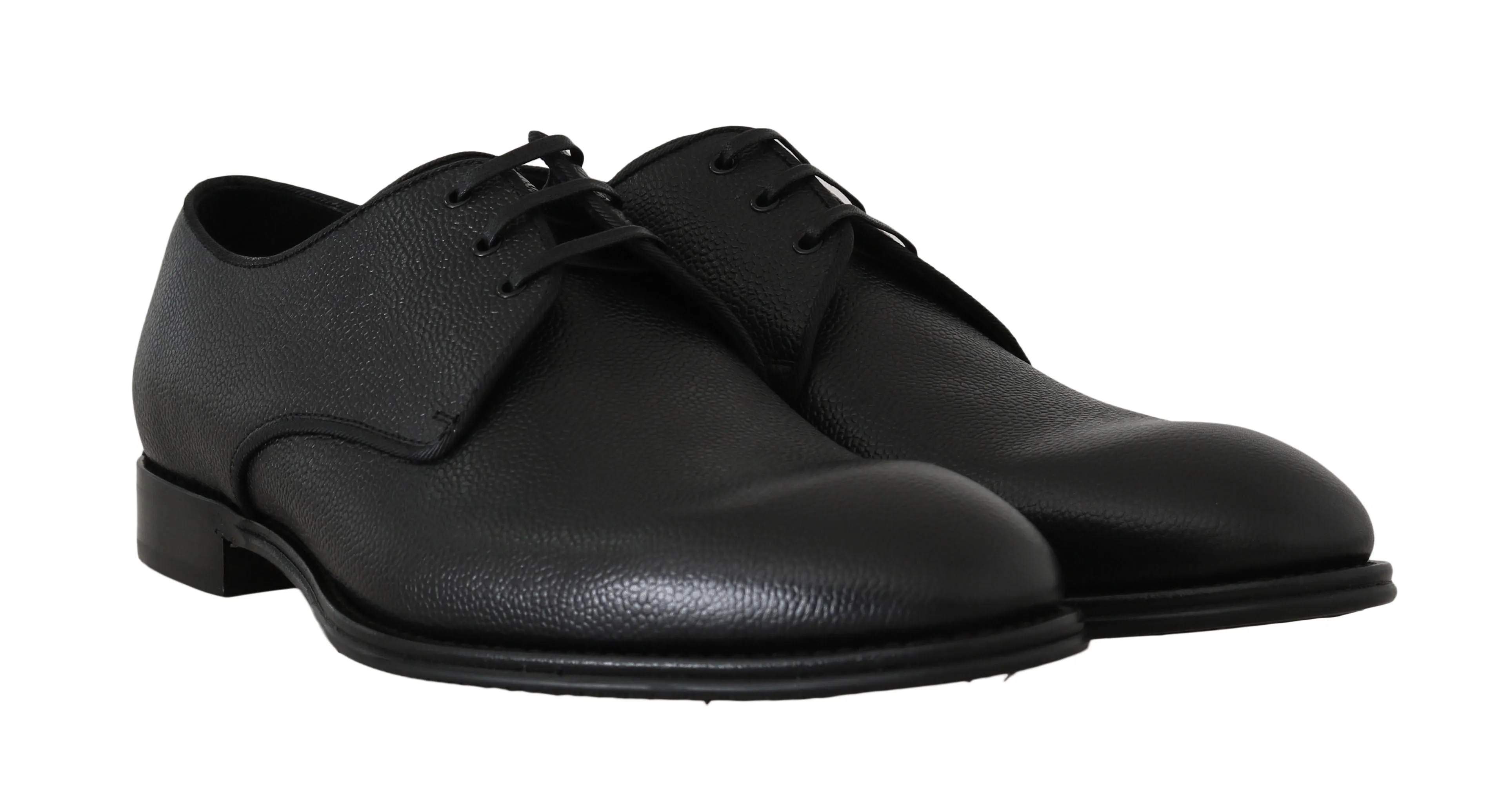 Black Leather Derby Formal Shoes