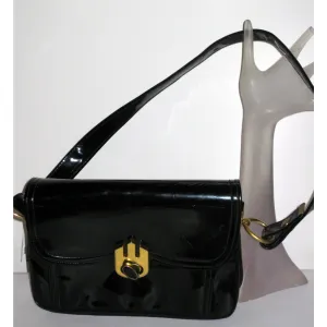Black Patent Leather Purse By Empress