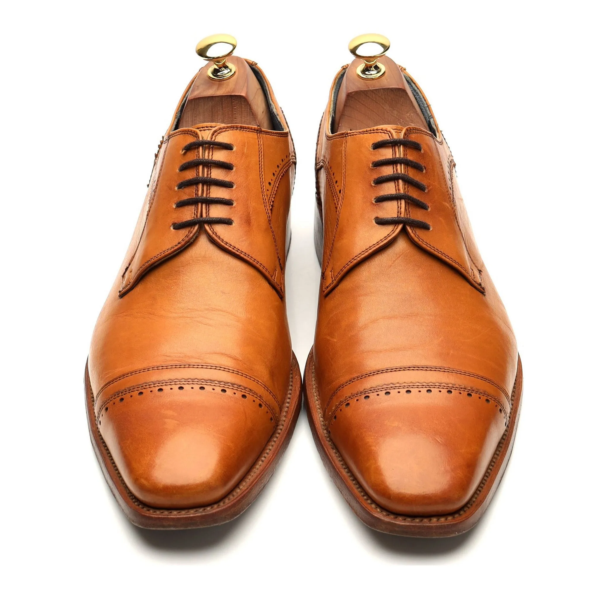 'Blake' Tan Brown Leather Derby UK 10 F