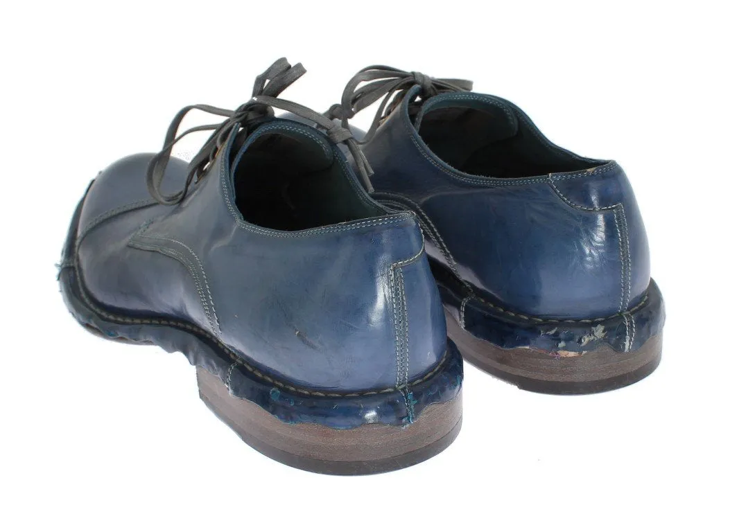 Blue Leather Dress Formal Shoes