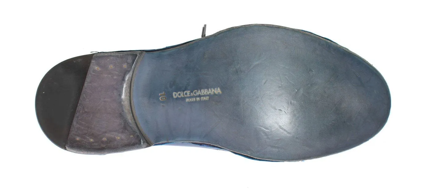 Blue Leather Dress Formal Shoes