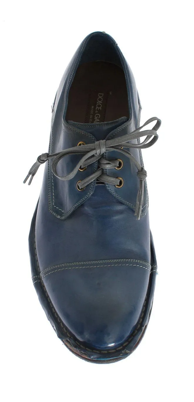 Blue Leather Dress Formal Shoes