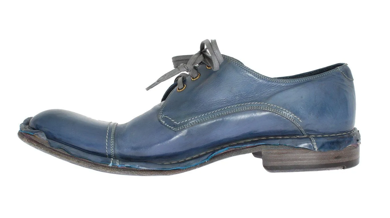 Blue Leather Dress Formal Shoes
