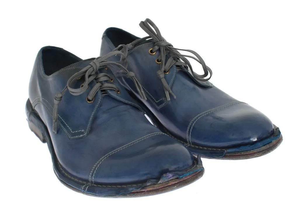 Blue Leather Dress Formal Shoes