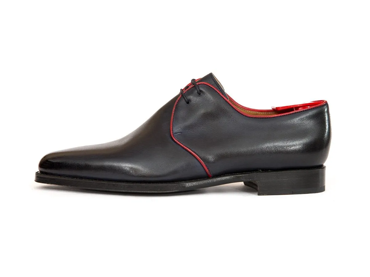 Broadway - MTO - Midnight Calf / Red Piping - JKF Last - Single Leather Sole