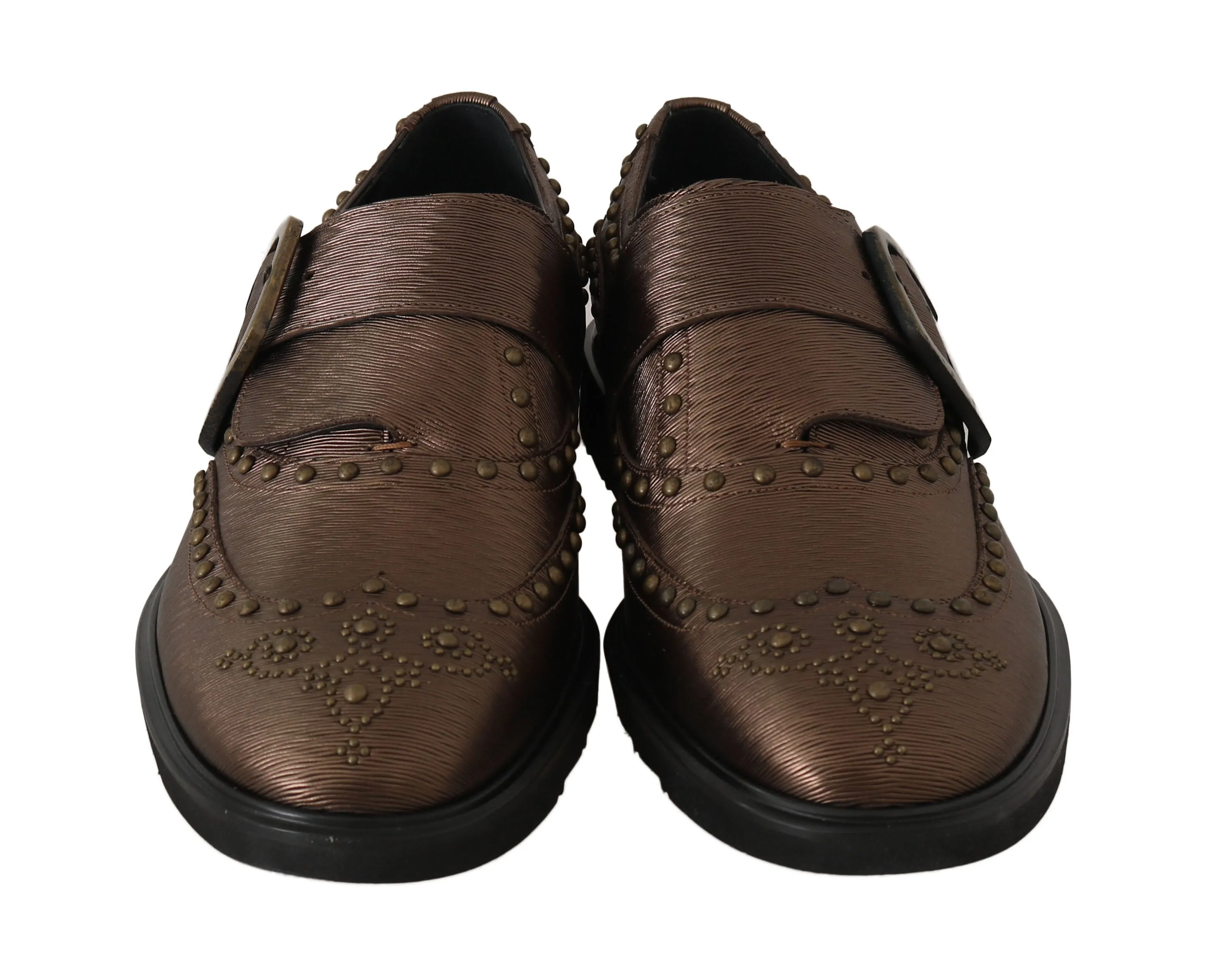 Bronze Leather Monkstrap Dress Formal Shoes