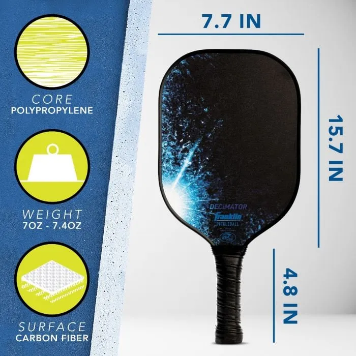 Carbon Fiber Decimator 2 Player Pickleball Set
