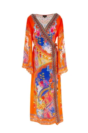 CARNIVAL SPIRIT WRAP DRESS
