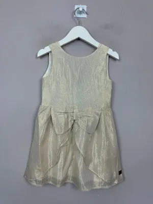 Carrement Beau Silk Gold Bow Dress 3y
