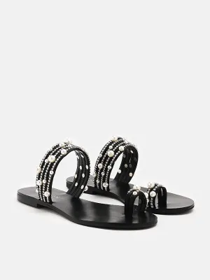 Carys Silk Pearl Sandals