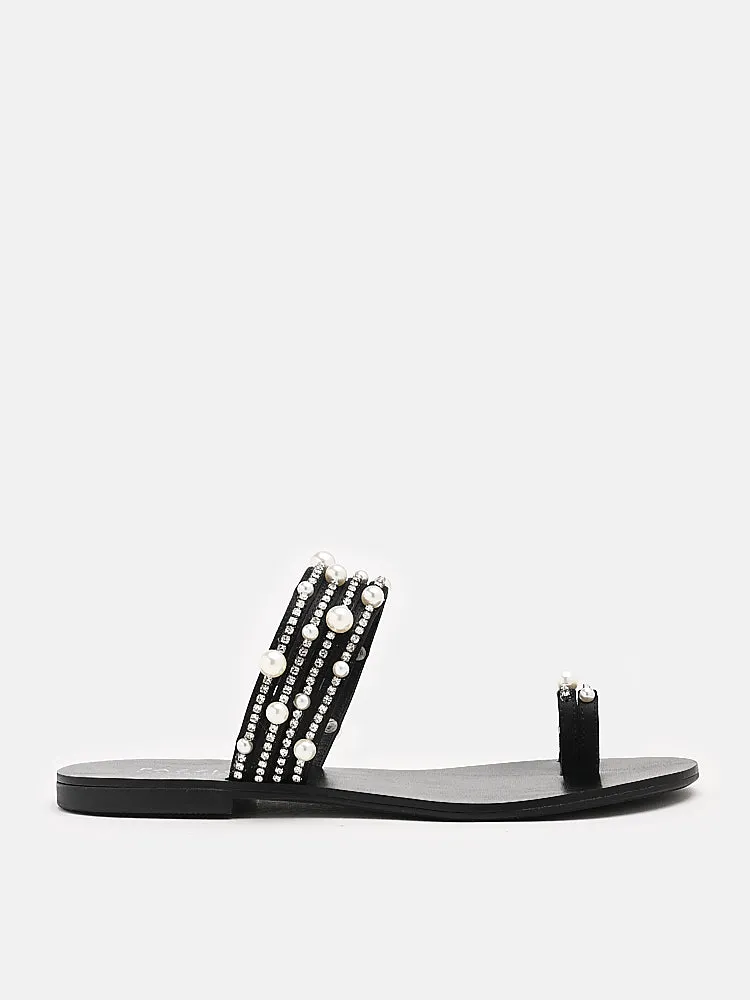 Carys Silk Pearl Sandals
