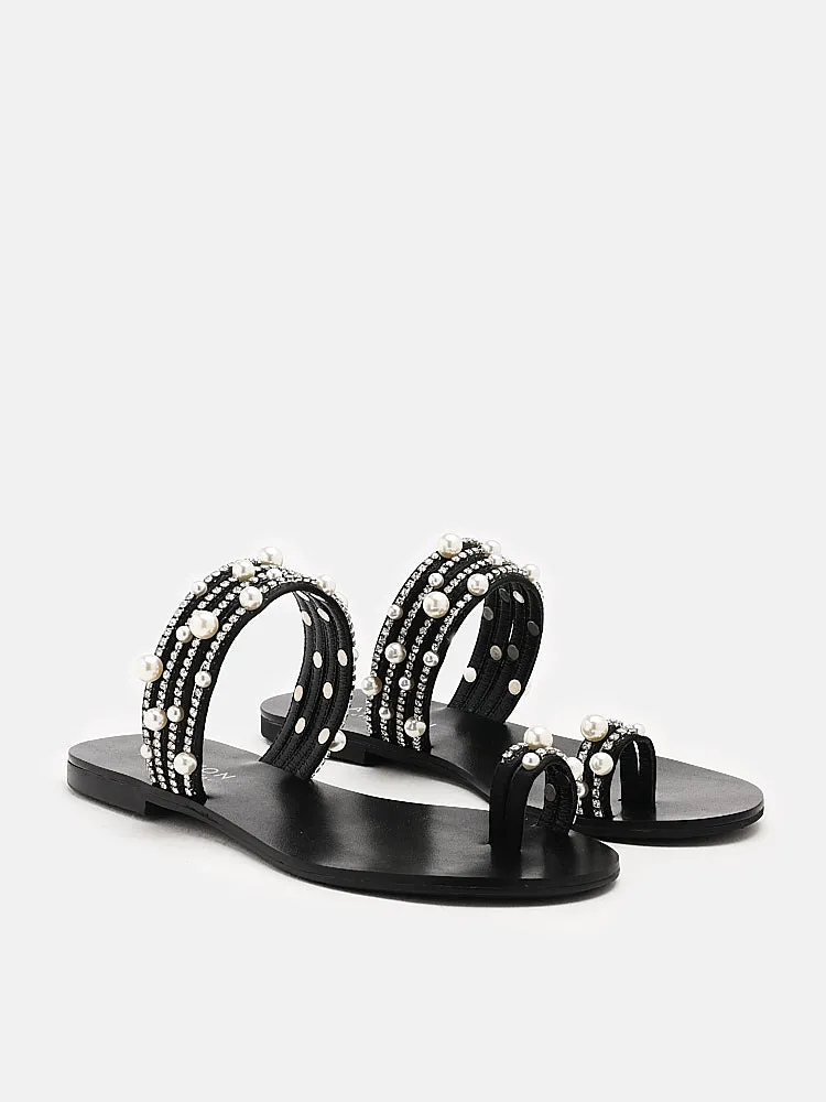 Carys Silk Pearl Sandals