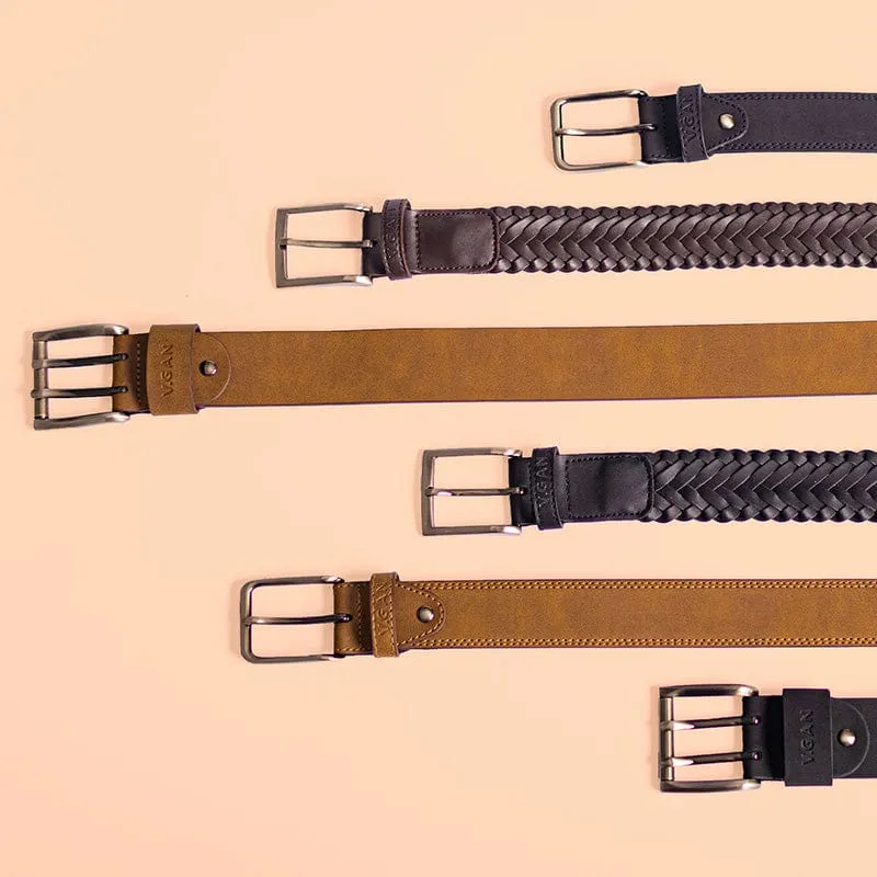 Casual Men's Vegan Leather Belt | Black